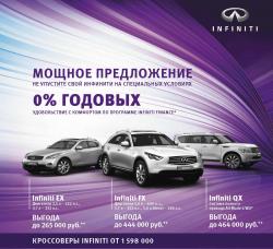 Мощное предложение на весь модельный ряд Infiniti 2012 г.в.